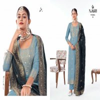 Naari Benz Vol-4 Wholesale Pure Muslin Jacquard Dress Material