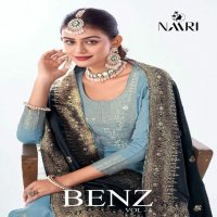 Naari Benz Vol-4 Wholesale Pure Muslin Jacquard Dress Material