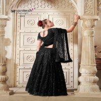 women in black by anantesh lifestyle classic look readymade net lehenga choli