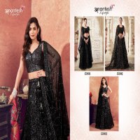 women in black by anantesh lifestyle classic look readymade net lehenga choli