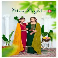 star light by triple aaa diamond work silk cotton suits for ladies
