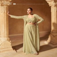 meraki by sayuri designer georgette exclusive full stitch indo western dress