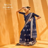 Trirath Femina Wholesale Daani Georgette With Foil Print Sarees