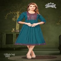 Princess Crunchy Look CAH Wholesale Flair Kurtis Combo