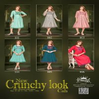 Princess Crunchy Look CAH Wholesale Flair Kurtis Combo