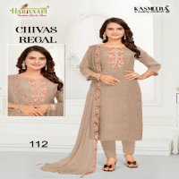 hariyaali chivas regal silk embroidery work fully stitch combo set 3pcs dress