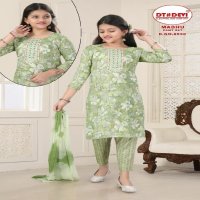 madhu pant set by dt devi 8550 capsule print fancy readymade kids 3pcs combo dress