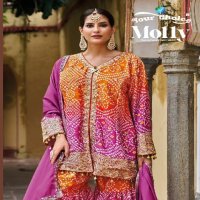 your choice molly chinon readymade fashionable sharara suit online boutique