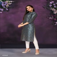 Mahotsav Sasya Vol-2 Wholesale Poly Chanderi Long Kurtis