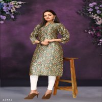 Mahotsav Sasya Vol-2 Wholesale Poly Chanderi Long Kurtis