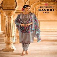 Rangoon Kaveri Wholesale Viscose With Khatli Work Readymade Suits