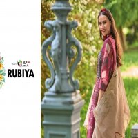 rubiya by lady leela jacquard shimmer digital print readymade suits