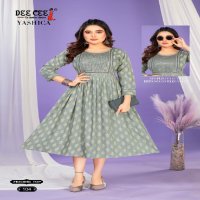 Dee Cee Yashica Wholesale Flared Long Feeding Kurtis