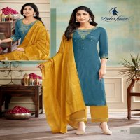 Ladies Flavours Blue Stone Wholesale Viscose Dobby With Embroidery Tops With Pant And Dupatta