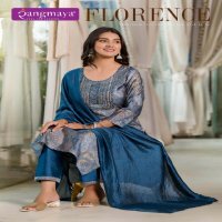 Rangmaya Florence Wholesale Modal Silk Kurti With Pant And Dupatta