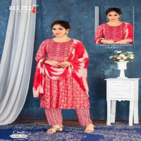 Dee Cee Chill Wholesale Rayon Foil Print Kurtis With Pant And Dupatta