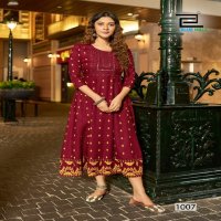 Blue Hills Zudio Wholesale Anarkali Concept With Neck Embroidery Kurtis