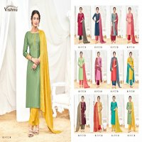 Vishnu Nayanika Wholesale Simmer Silk Fabrics Dress Material