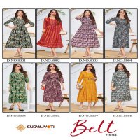 Suryajyoti Belt Vol-8 Wholesale Reyon Foil Print With Belt Catalog