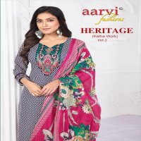 Aarvi Heritage Vol-2 Wholesale Katha Work Tops With Pant And Dupatta