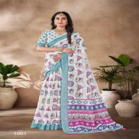 blue cloud vol 1 by vinamra corporation chex pettern women saree