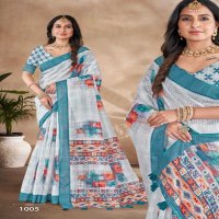 blue cloud vol 1 by vinamra corporation chex pettern women saree