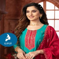 Kaya Kanchan Wholesale Roman Silk Kurti With Pant And Dupatta