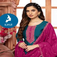 Kaya Kanchan Wholesale Roman Silk Kurti With Pant And Dupatta