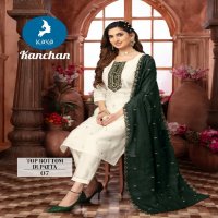 Kaya Kanchan Wholesale Roman Silk Kurti With Pant And Dupatta