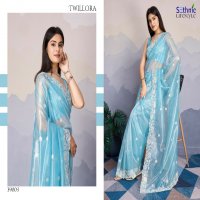 Sethnic Twillora Wholesale Sequence Embroidery Work Festive Sarees