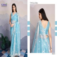 Sethnic Twillora Wholesale Sequence Embroidery Work Festive Sarees