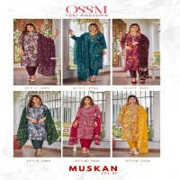 MUSKAN VOL 5 BY OSSM DESIGNER FESTIVE WEAR READYMADE TOP BOTTOM DUPATTA WITH MIRROR WORK