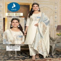 Kaya Blue Bell Wholesale Viscose Chanderi Jacquard 3 Piece Concept Suits