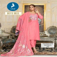 Kaya Blue Bell Wholesale Viscose Chanderi Jacquard 3 Piece Concept Suits