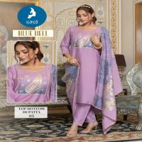 Kaya Blue Bell Wholesale Viscose Chanderi Jacquard 3 Piece Concept Suits