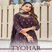 Mittoo Tyohar Wholesale Rayon Print Flair Top With Pant And Dupatta