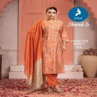 morni vol 5 by kaya readymade chanderi modal print modern big size salwar suit