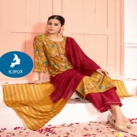 morni vol 5 by kaya readymade chanderi modal print modern big size salwar suit