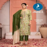 morni vol 5 by kaya readymade chanderi modal print modern big size salwar suit