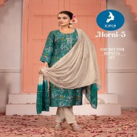 morni vol 5 by kaya readymade chanderi modal print modern big size salwar suit