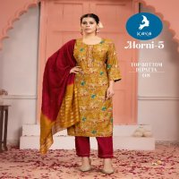 morni vol 5 by kaya readymade chanderi modal print modern big size salwar suit