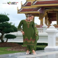 riwayat vol 2 by lady leela viscose silk readymade trendy 3pcs suits