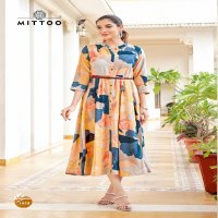 Mittoo Belt Vol-17 Wholesale Reyon Print Kurti With Belt