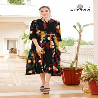 Mittoo Belt Vol-17 Wholesale Reyon Print Kurti With Belt