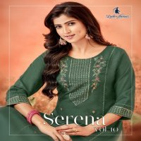 Ladies Flavours Serena Vol-10 Wholesale 14 kg Reyon With Embroidery Work Long Kurtis