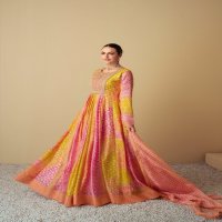 Gulkayra Vaari Wholesale Real Muslin Gown With Dupatta