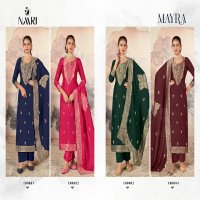 mayra by naari pure dola jacquard stylish 3pcs dress