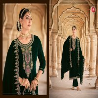 adakari by triple aaa viscose velvet winter special ladies suits