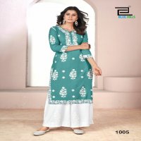 victoria by blue hills rayon trendy readymade kurti with plazzo