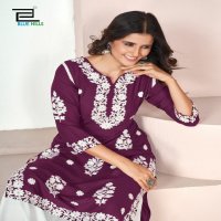 victoria by blue hills rayon trendy readymade kurti with plazzo